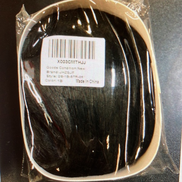 JHZSJF long straight ponytail hair extension black 26” artificial like natural - Picture 2 of 8